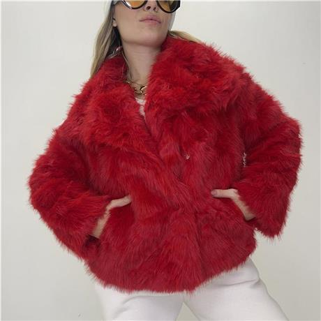 Pelliccia foderata con bottoni LUXE